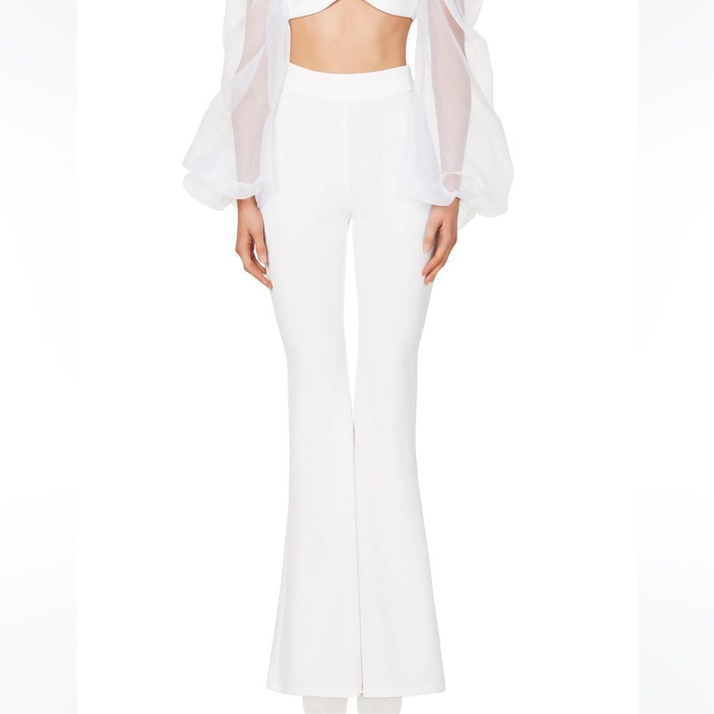 Nookie White Boot Cut Flare Pants